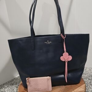 Kate Spade Kelsey Blazer Blue Navy Tote & Kate Spade Fragrances Card Holder